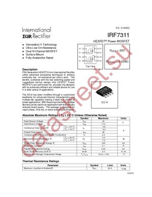 IRF7311TR datasheet  